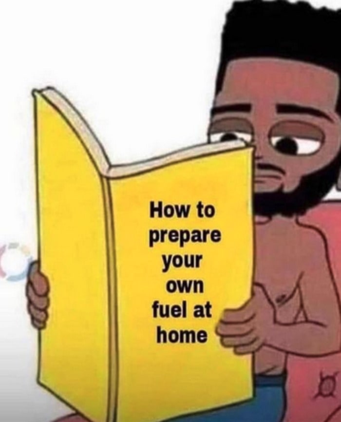 Gas Memes Tweets - prepare your own fuel at home