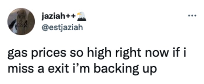 Gas Memes Tweets - Backing up miss an exit