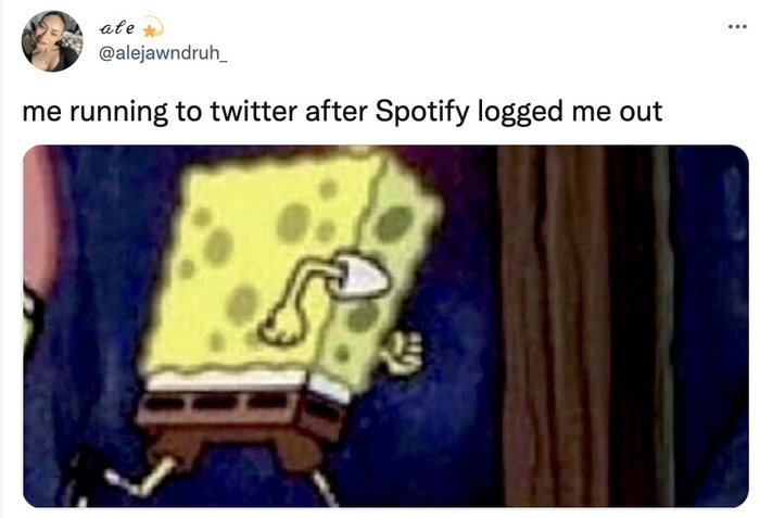 Spotify Memes Tweets - spongebob