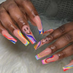 Spring Nails 2022 - neon swirl