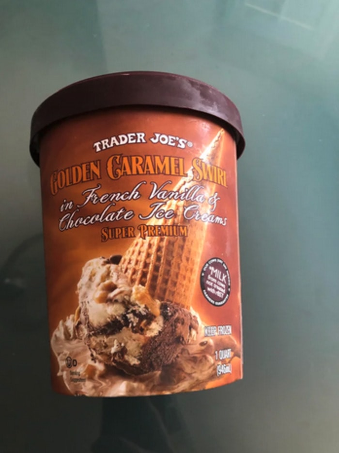 Trader Joe's Ice Cream - Golden Caramel Swirl Ice Cream
