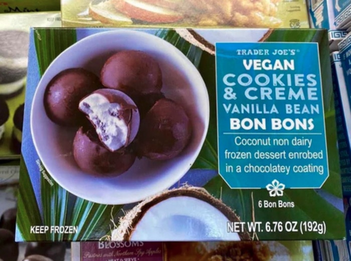 Trader Joe's Ice Cream - Vegan Cookies and Creme Vanilla Bean Bon Bons