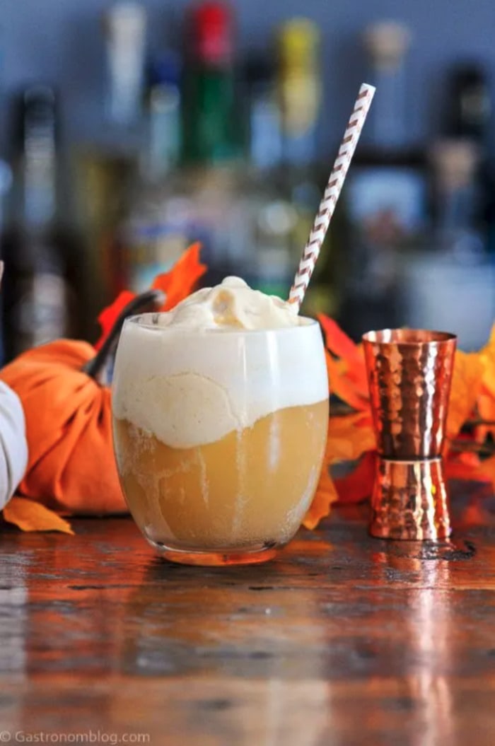 Whiskey Drinks - Pumpkin Ice Cream Cider Float