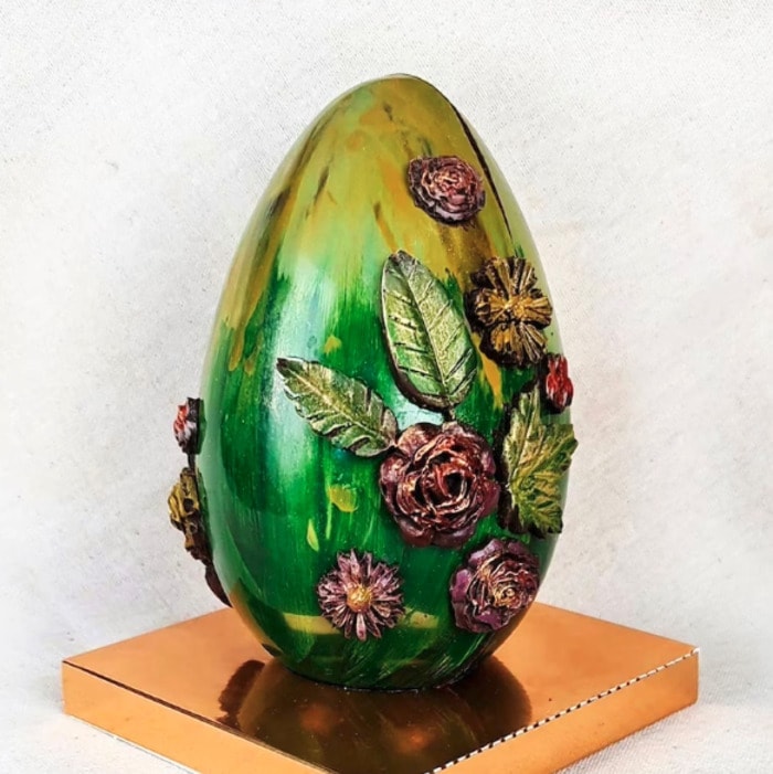 Easter Chocolates - Elegant Painted Chocolate Egg