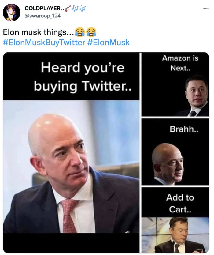 Elon Musk Twitter Memes - elon and bezos