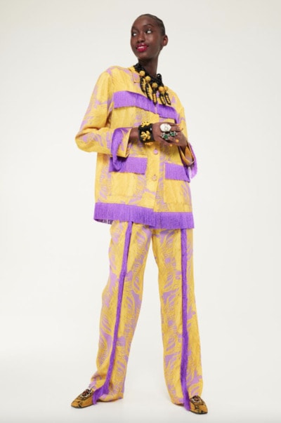 Iris Apfel x H&M Collection - Fringe Printed Pants
