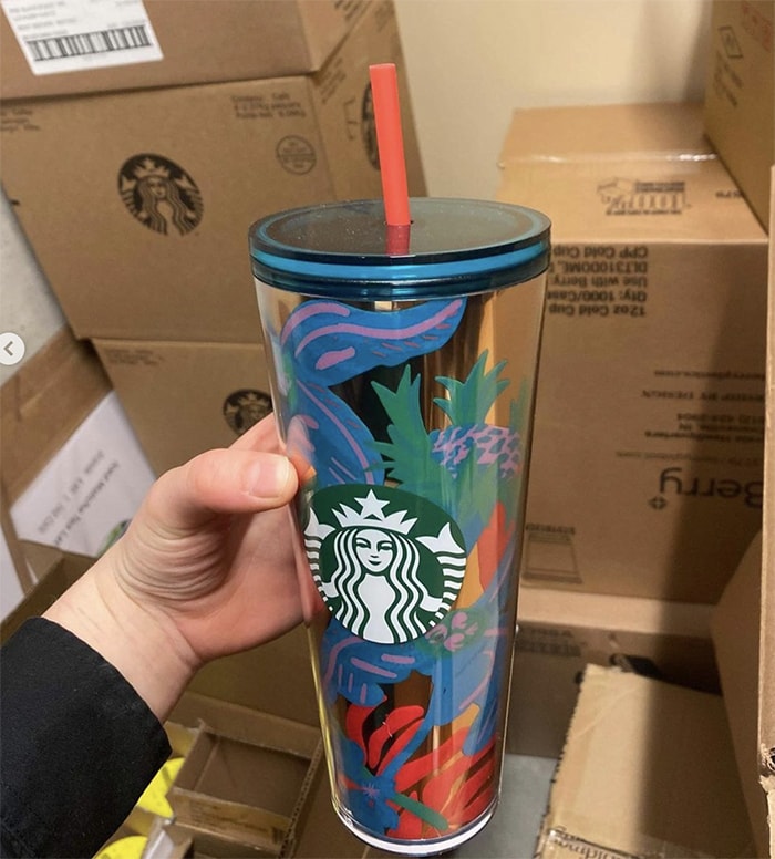 Starbucks 2022 Summer Mystery Color Changing Reusable Cold Cup 24oz Lid &  Straw