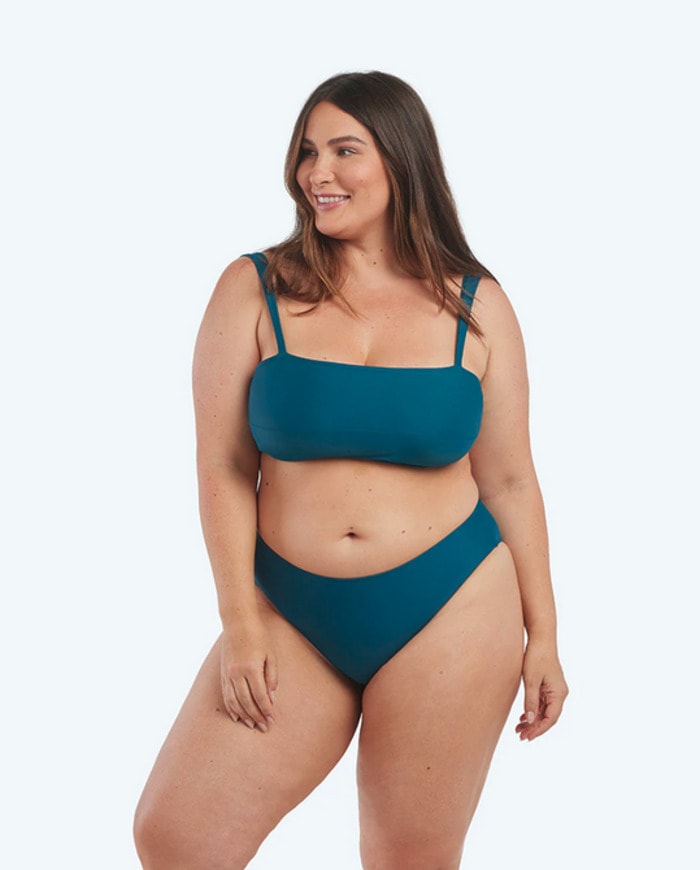 Swimsuits for Big Busts - Summersalt The Wide Strap Oasis Bikini Top