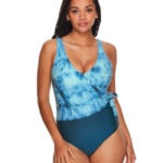 Swimsuits for Big Busts - Birdsong Santorini Sea Wrap One-Piece
