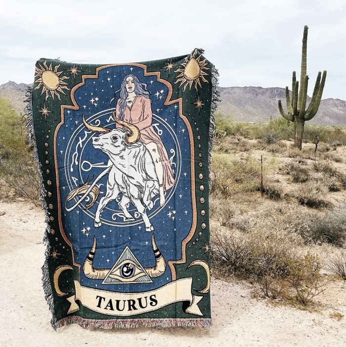 Taurus Gifts - Woven Fringe Blanket