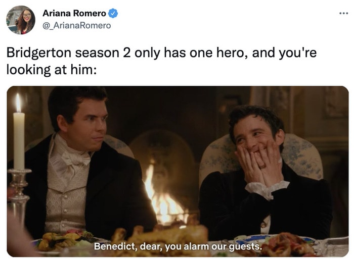 Bridgerton Season 2 Memes Tweets - benedict bridgerton