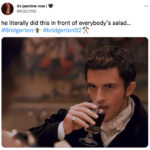 Bridgerton Season 2 Memes Tweets - in front of the salad