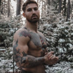 Thoren Bradley Chopping Wood Guy - in snow