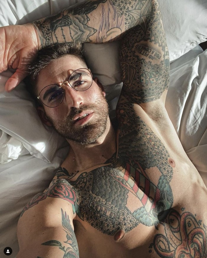 Thoren Bradley Chopping Wood Guy - laying in bed