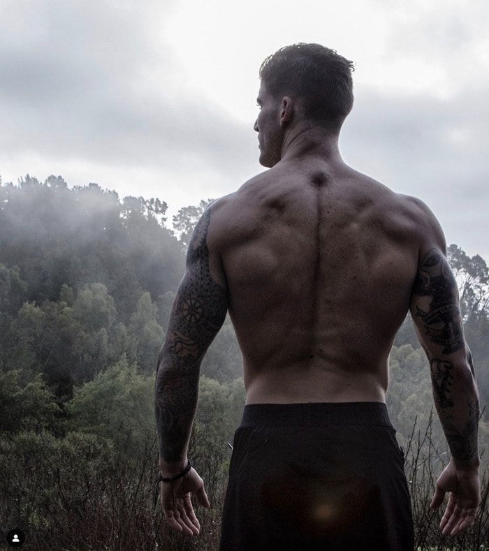 Thoren Bradley Chopping Wood Guy - back muscles