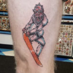 Cryptid Tattoos - Yeti on Snowboard