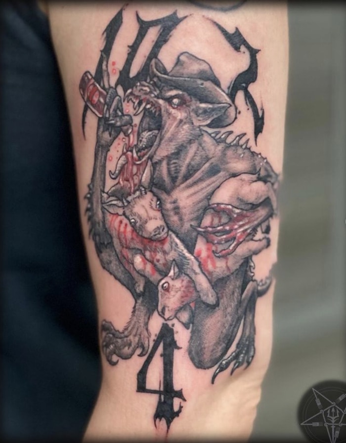 Cryptid Tattoos - Cowboy Chupacabra