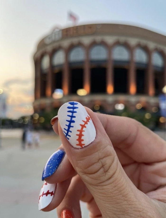 Cute Summer Nails - baseball