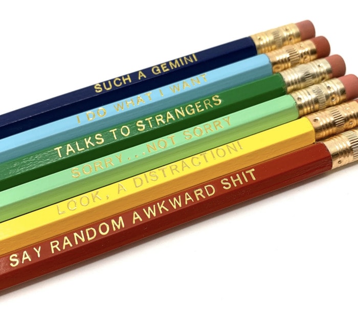 Gemini Gifts - Etched Pencils