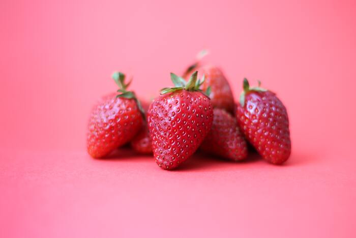 Starbucks Pink Drink - strawberries