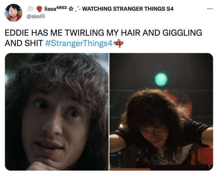 Stranger Things 4 Memes and Tweets - Eddie