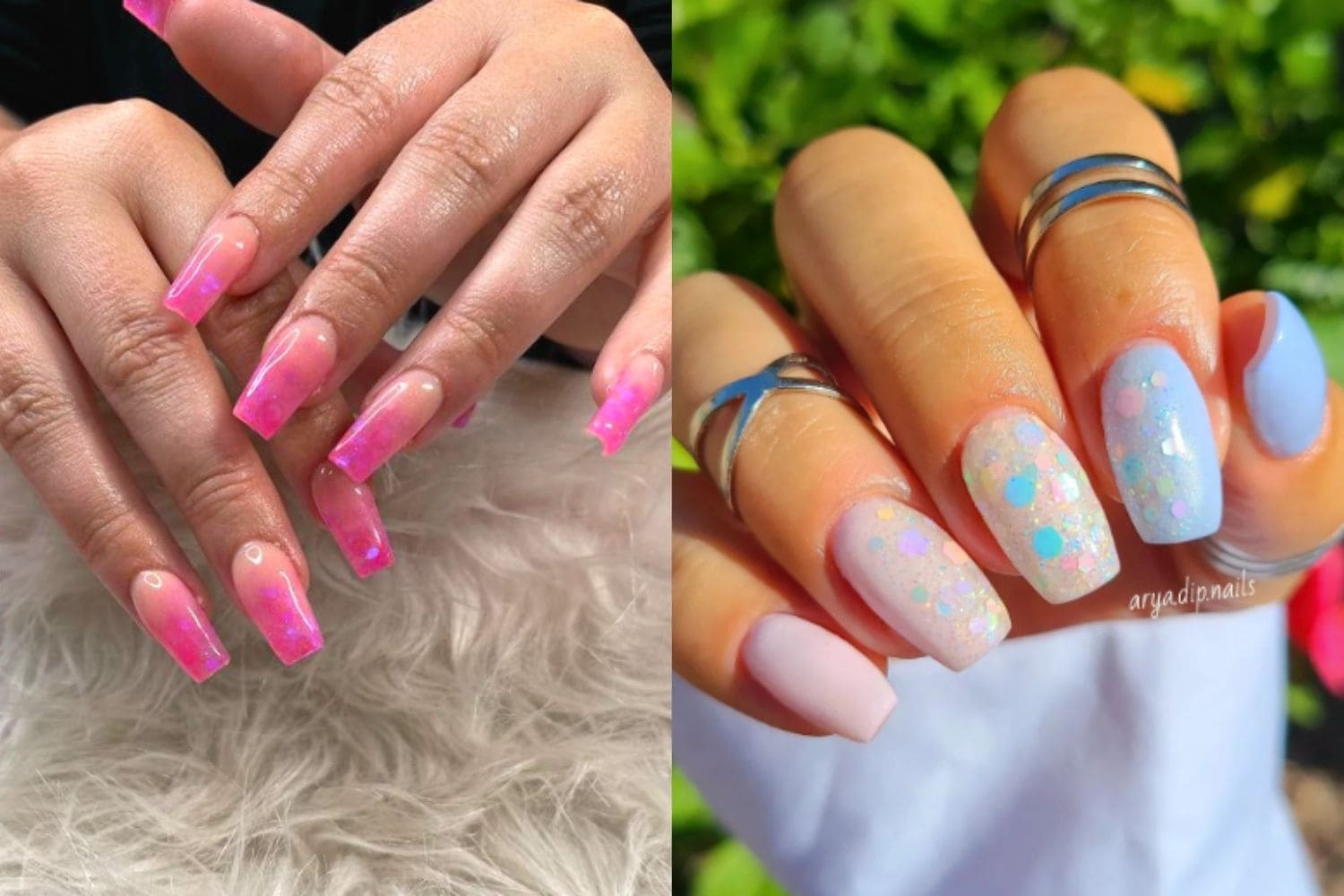 1. Light Pink and White Ombre Nails - wide 5