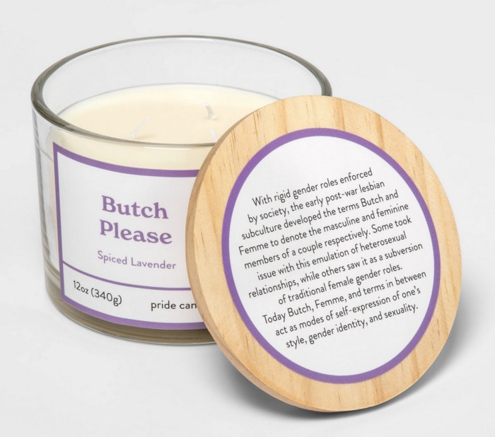 Target Pride Collection - Butch please candle