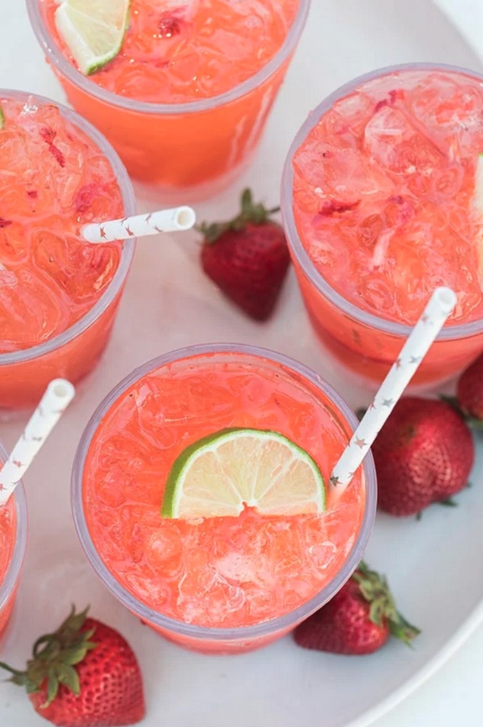 Tequila Cocktails - Strawberry Tequila Soda