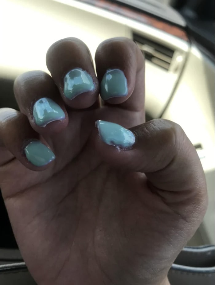 Worst Wedding Nails - bad acrylics