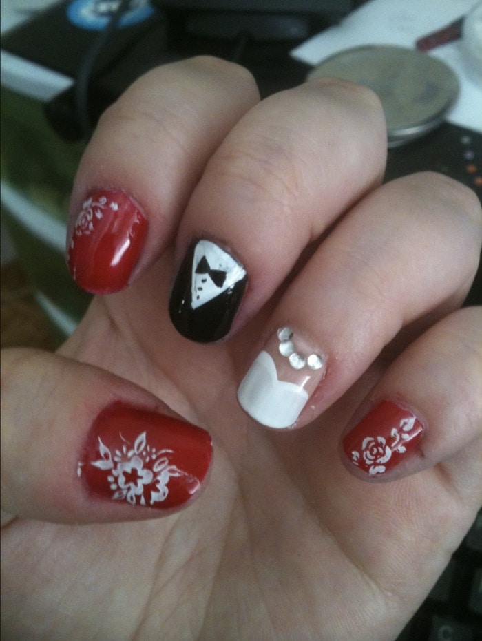 Worst Wedding Nails - dress and tuxedo
