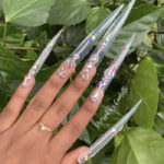Worst Wedding Nails - long bling stilettos