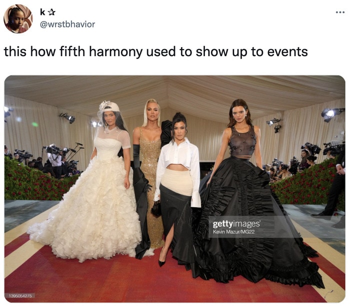Met Gala 2022 Memes - kardashians fifth harmony