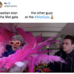 Met Gala 2022 Memes - sebastian stan in pink