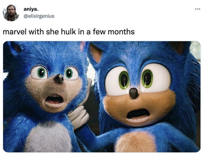 She-Hulk Trailer Memes - sonic the hedgehog