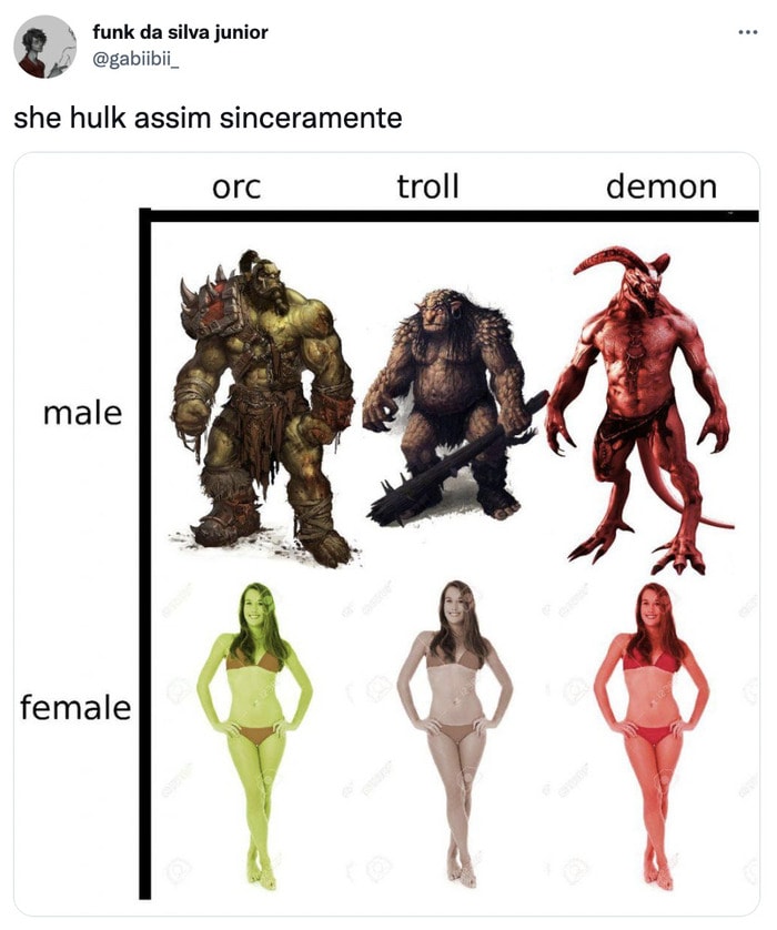 She-Hulk Trailer Memes - men vs women