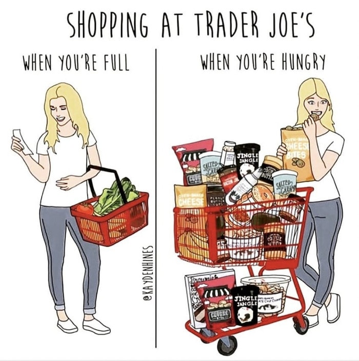 trader joes memes - shopping hungry