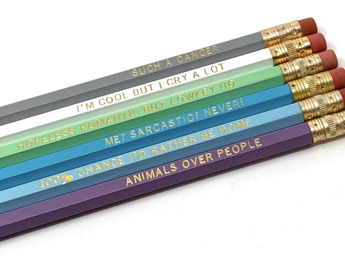 Cancer Zodiac Gifts - pencils