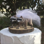 Craziest Wedding Cakes - raccoon cake topper