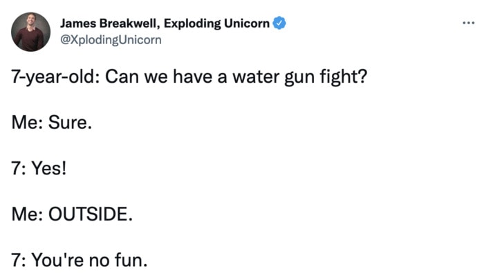 Dad Memes - water gun fight