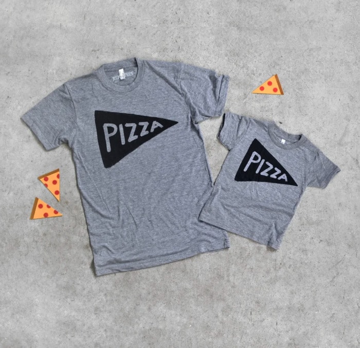 Father's Day Gift Ideas - matching pizza shirts
