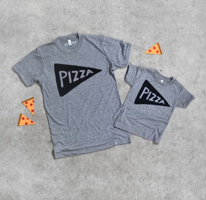 Father's Day Gift Ideas - matching pizza shirts