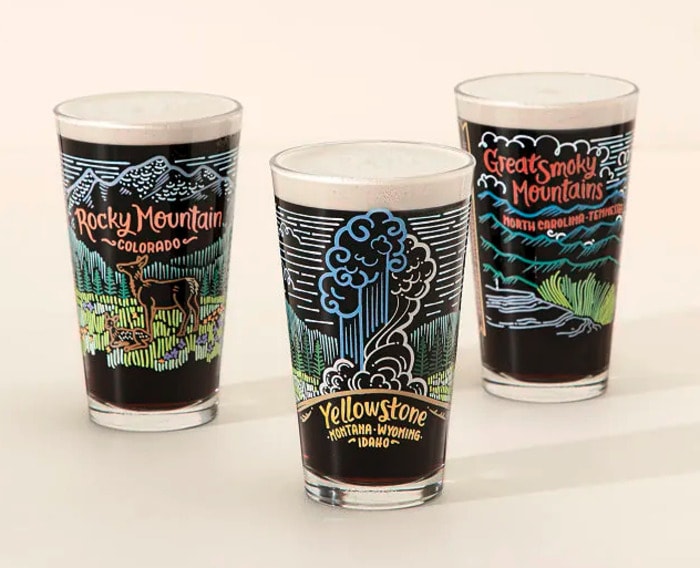 Father's Day Gift Ideas - Collectible National Parks Glasses