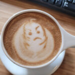 Funny Latte Art - angry face