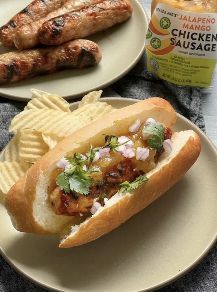 New at Trader Joe's - Mango Jalapeno Chicken Sausage