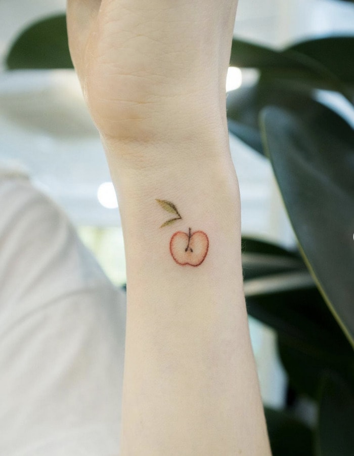 Small Wrist Tattoos - peach