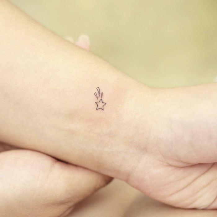 Small Wrist Tattoos - shooting star