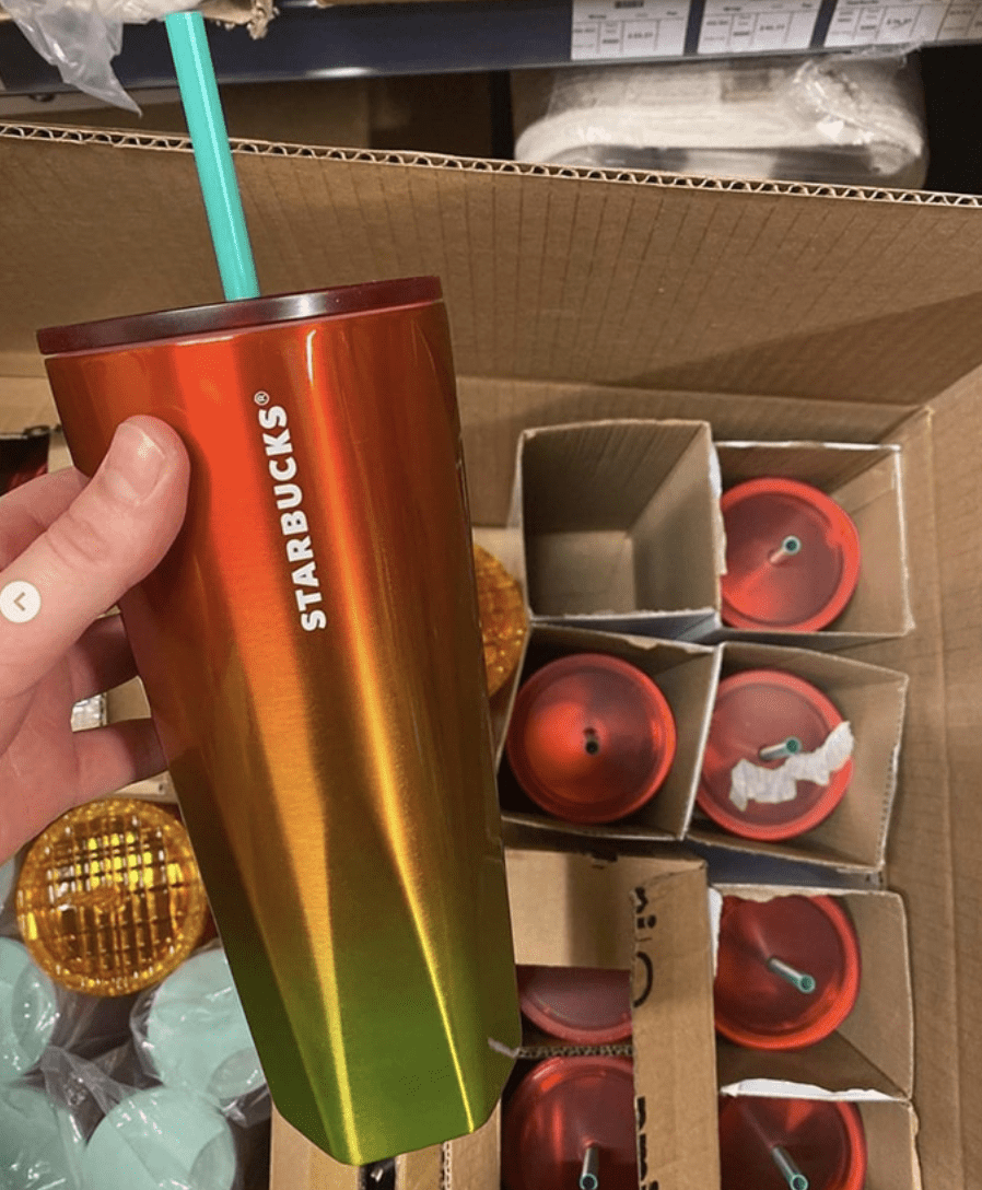 Starbucks 2022 Orange Studded Tumbler
