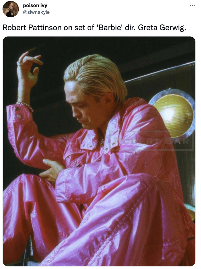 Barbie Set Photos Reactions - robert pattinson