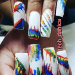 Rainbow Nails - tie dye rainbows