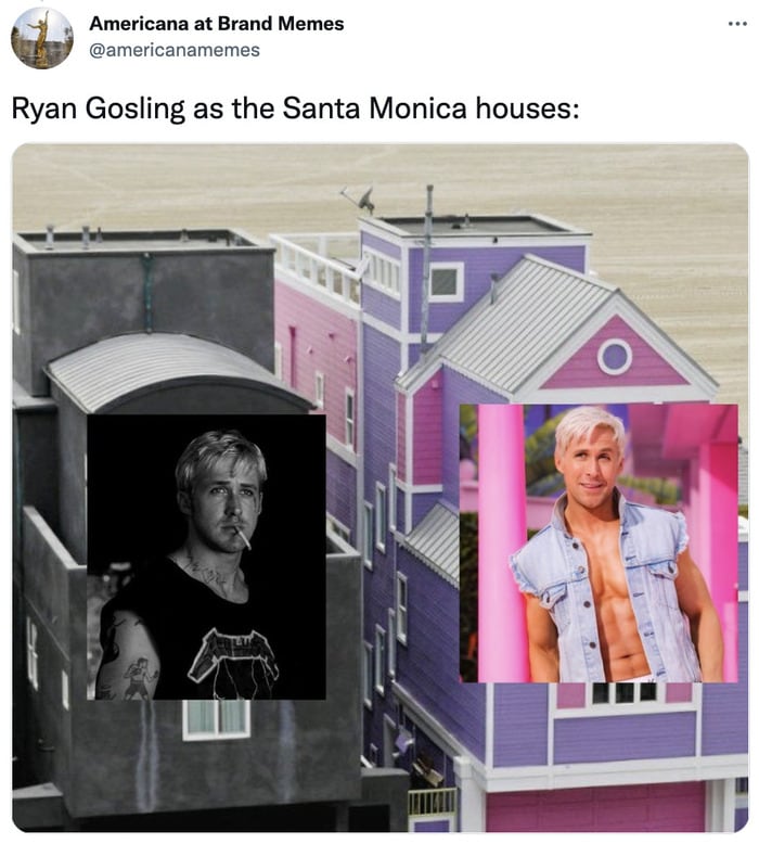 Ryan Gosling Ken Twitter Reactions - santa monica houses